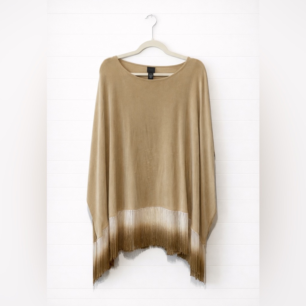 Chico's Beige Knit Poncho